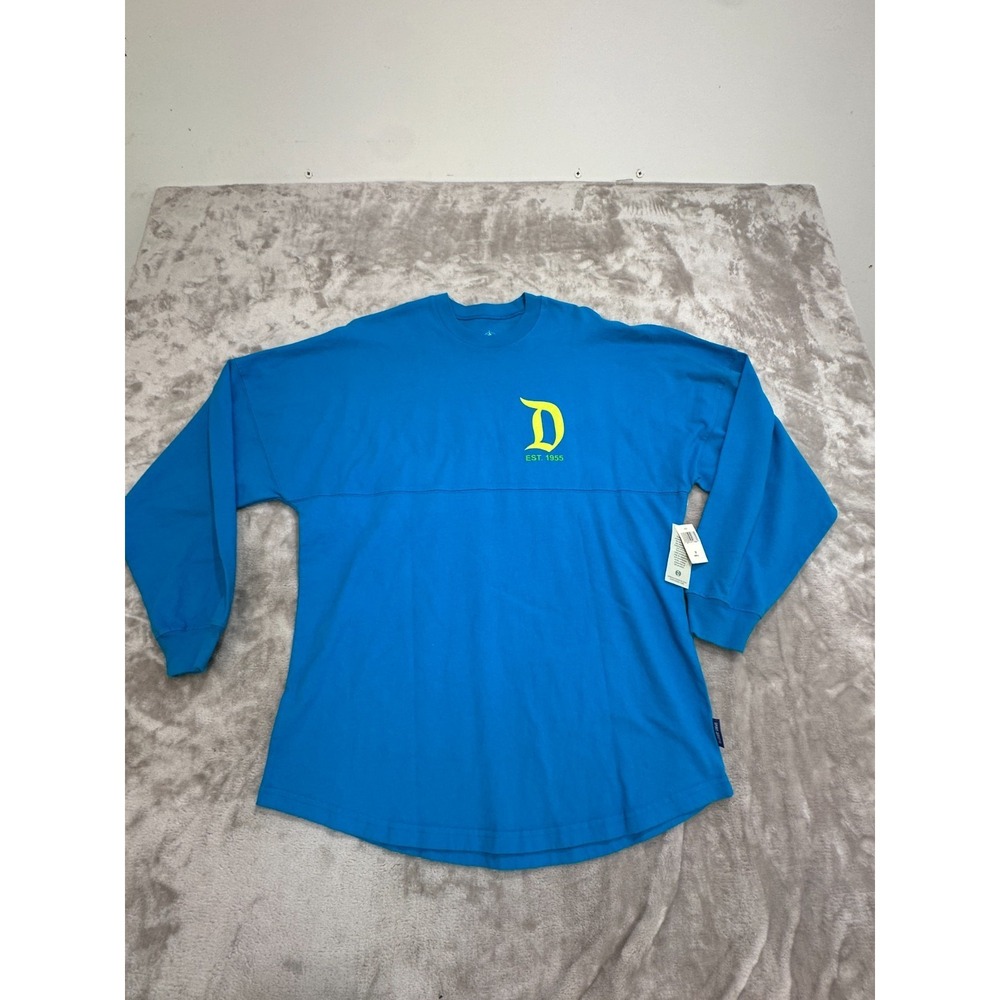 NWT Disney Parks Disneyland Resort Spirit Jersey Neon Electric Blue Lime Green S